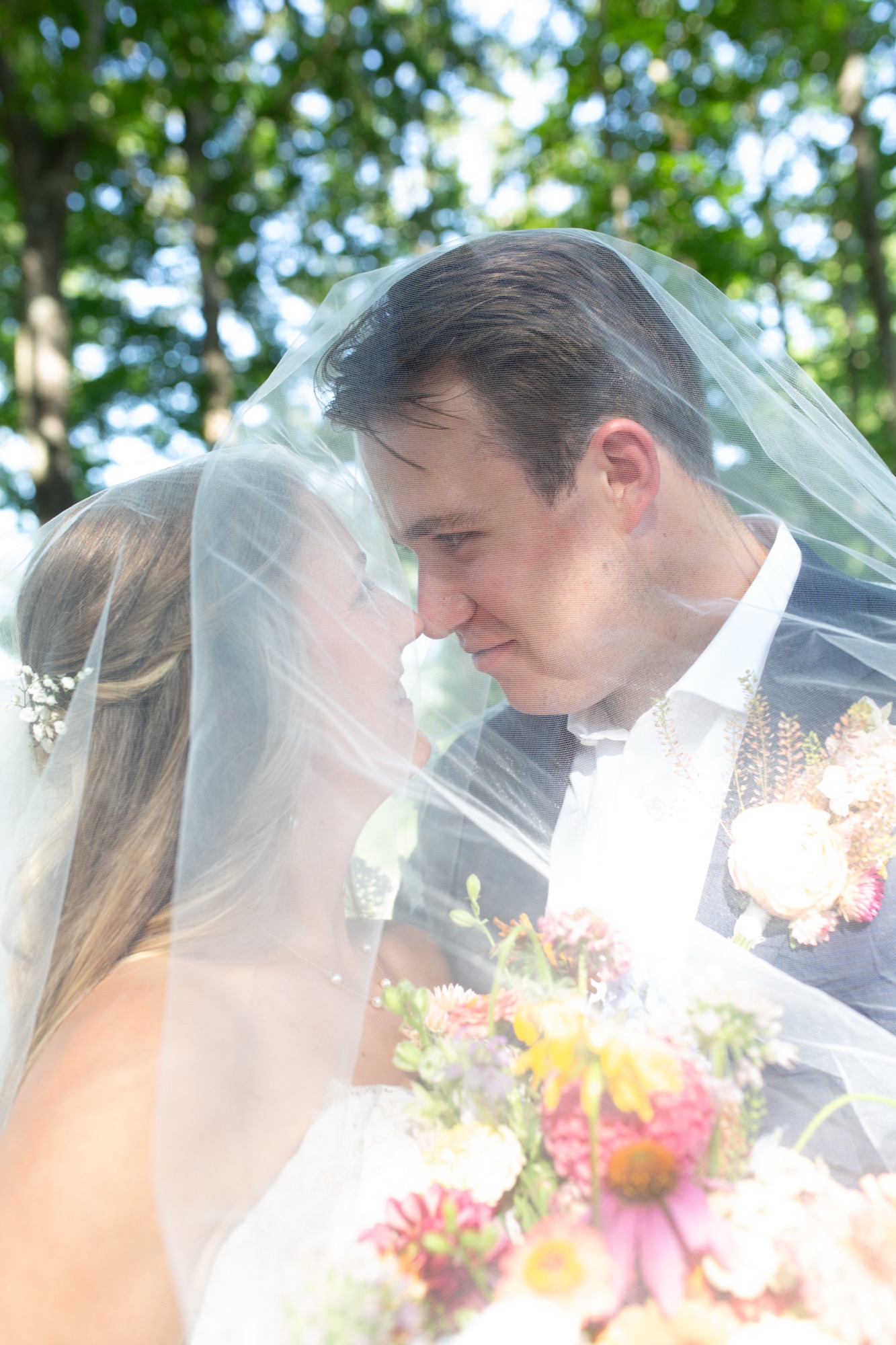 The couple under the veil