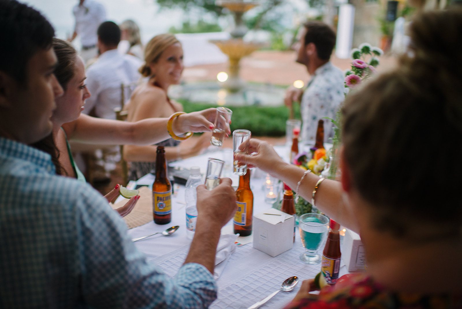 A toast at the long table