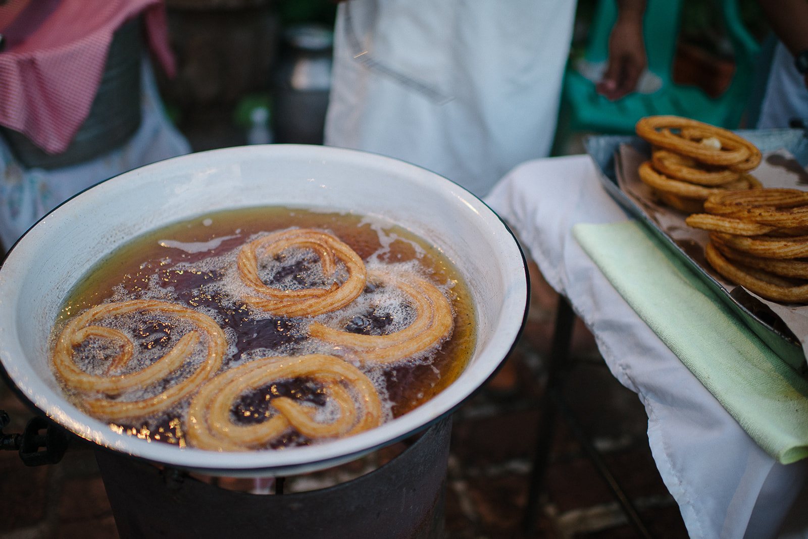 A plate of churros