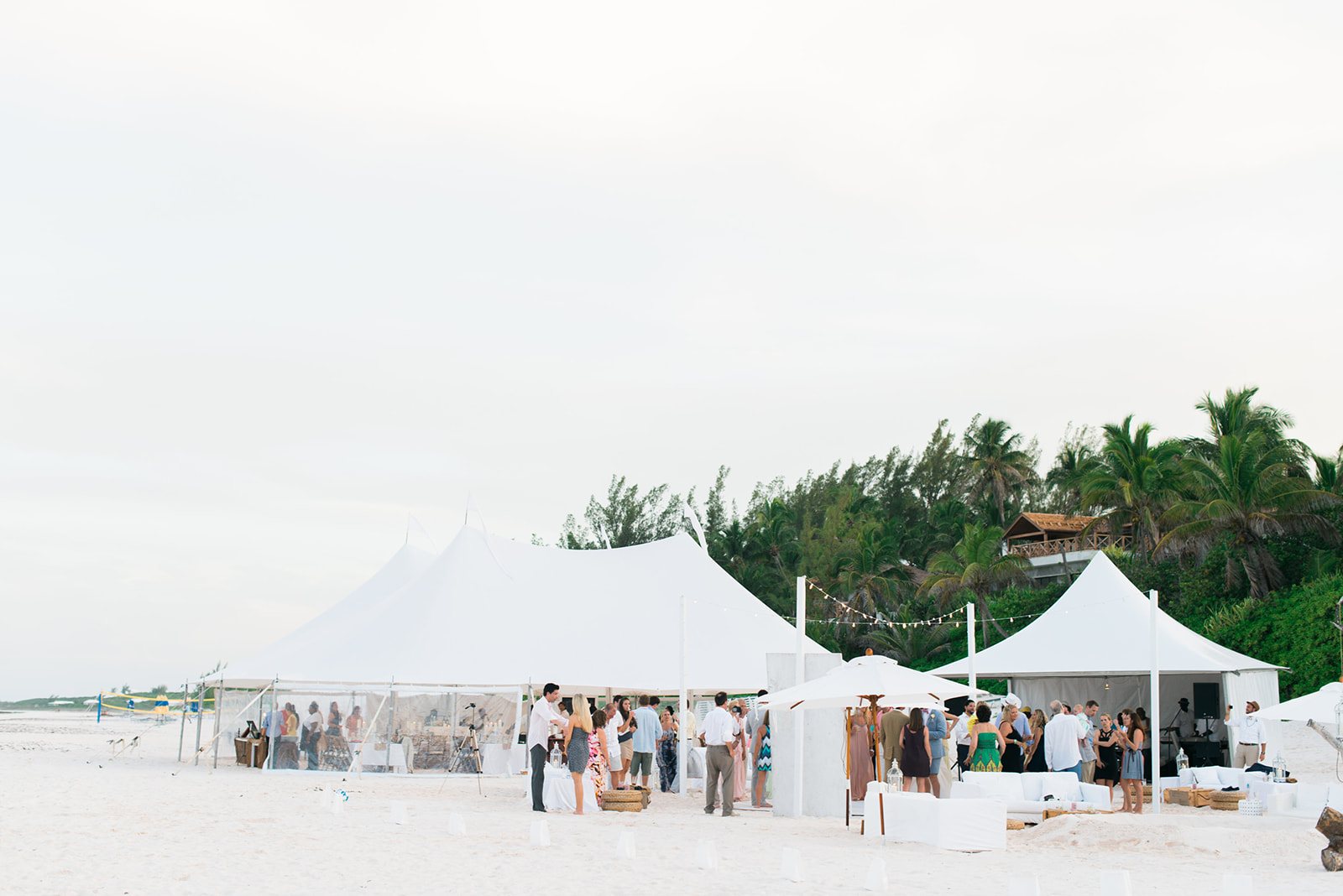 The tents on the beach