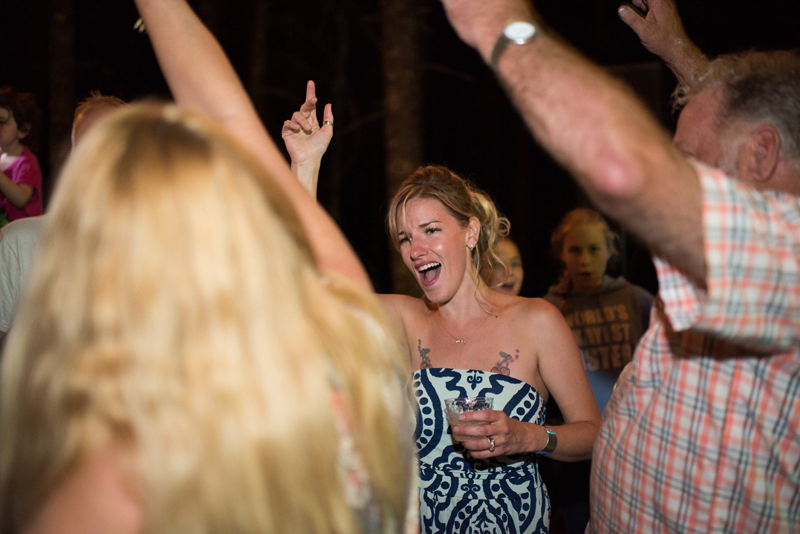 Hands in the air on the dance floor