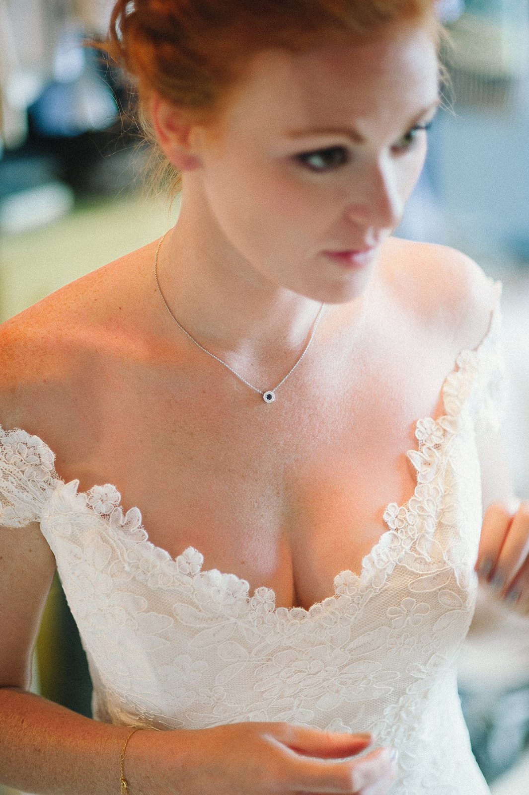 The bride in window light
