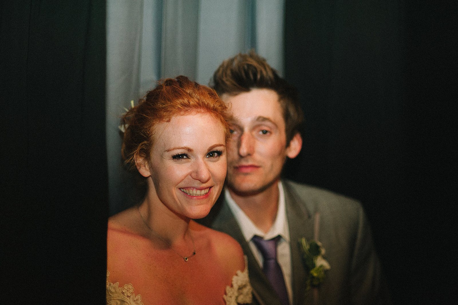 The couple cheek to cheek